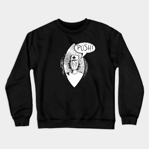 Giving Birth Crewneck Sweatshirt by OsFrontis